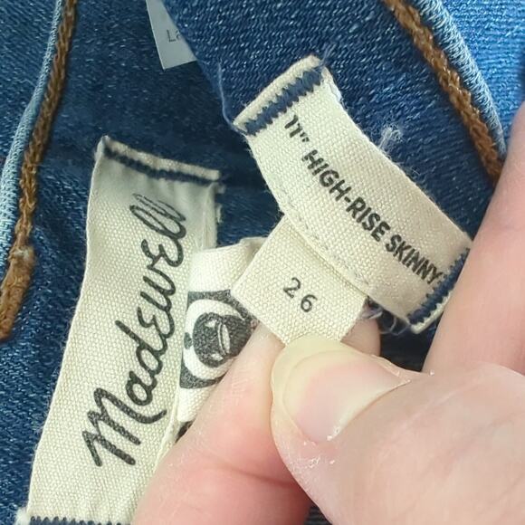 Madewell Jeans Womens 26 High Rise Skinny Exposed Button Fly AA904 - Picture 6 of 7